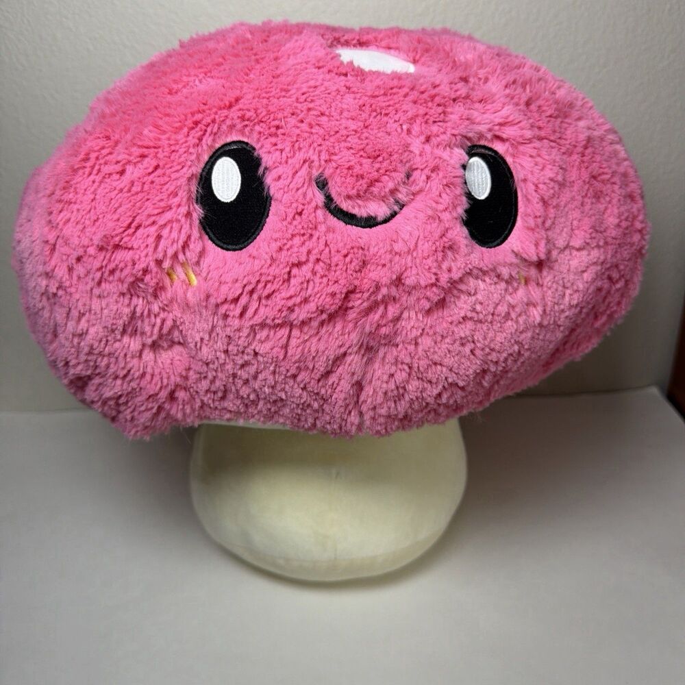 Squishables Extra Large Pink Mushroom 14” Plush Stuffed Food Toy